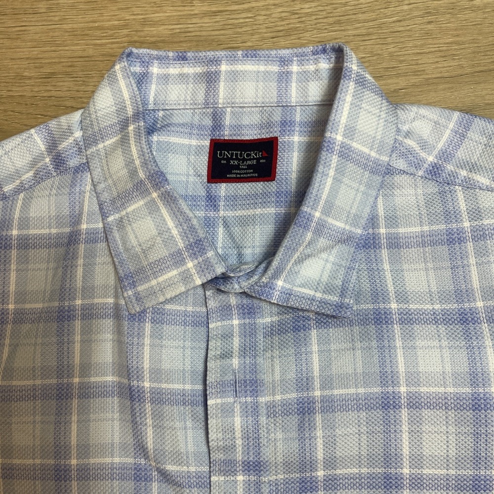UNTUCKit Mens XXL Casual Formal Blue paintings 100% Cotton